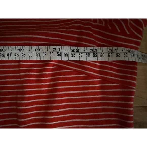 LL Bean Womens Orange White Striped Open Cardigan Plus Size 1X - Picture 6 of 6